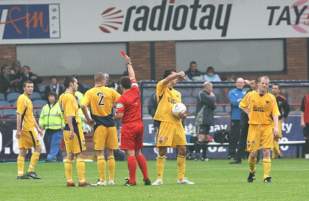 Calum Woods red card