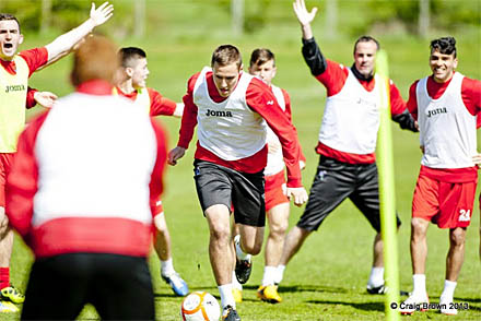 Stephen Husband in training