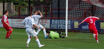 Jordan White robs the keeper and nets 3-0