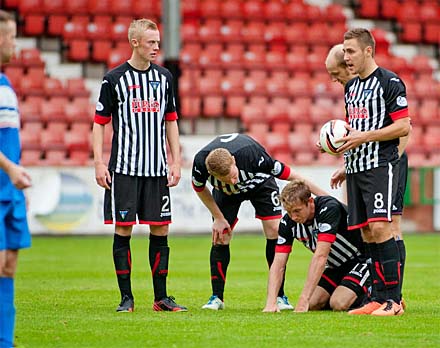 Stephen Husband weighs up free kick