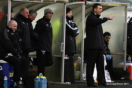 Dunfermline dugout v St Johnstone