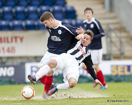 Josh Falkingham tests the pitch