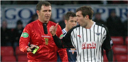 Graeme Holmes sent off at Dingwall