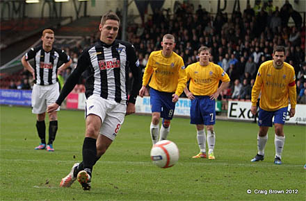 Stephen Husband misses penalty