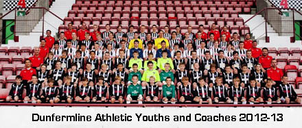 Dunfermline Athletic Youths and Coaches 2012-13