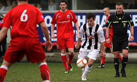 Liam Buchanan scores v Stirling Albion