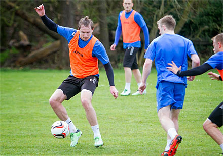 Callum Morris in training