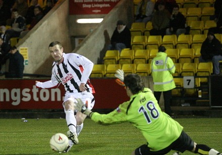 Andy Kirk scores the winner at Livingston