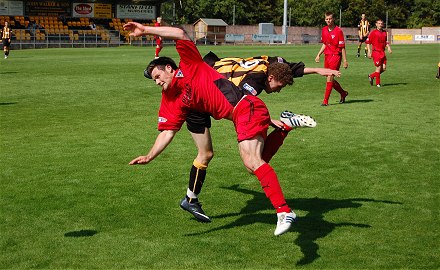 Blair McWhirter in action v Annan Athletic