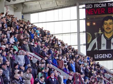 Pars fans in the McCathie Stand 6th April 2013