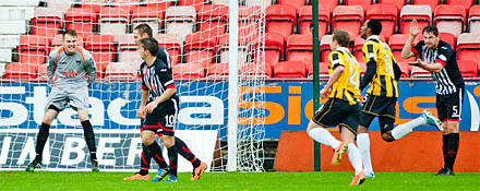 East Fife celebrate equaliser