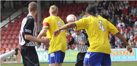 Nick Phinn heads in first goal v Morton