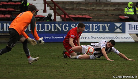 Steven McDougall taken down for penalty