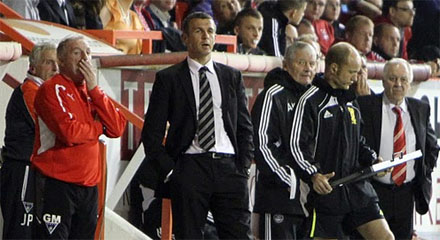 Dug out at Pittodrie