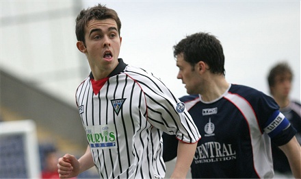 Nick Phinn starting debut v Falkirk 15.04.06