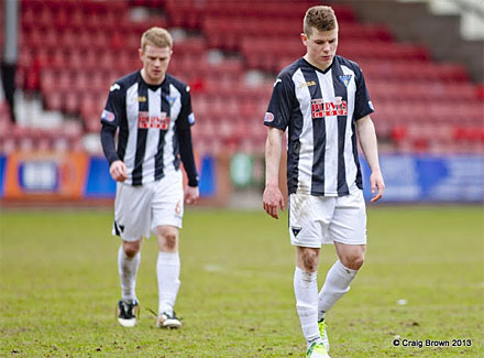 Dunfermlin?e Athletic v Airdrie Irn Bru First Division East End Park 04 May 2013l Alex Whittle post match; (c) Craig Brown | 