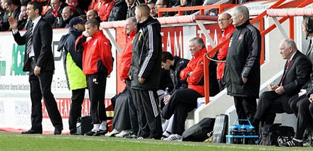 Dug out at Pittodrie