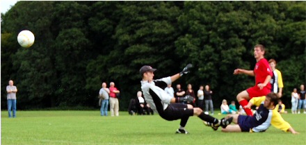 Ben Martin scores his second v Heriot Watt