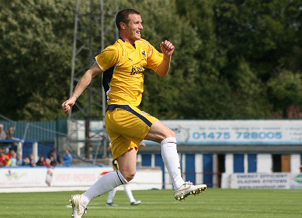 Andy Kirk celebrates goal