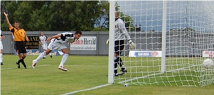 Steven Bell heads home the fifth