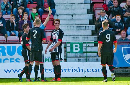 Chris Kane shown yellow card