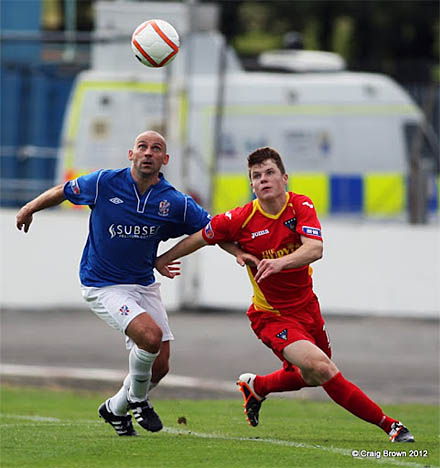 Alex Whittle in Cowdenbeath v Dunfermline match