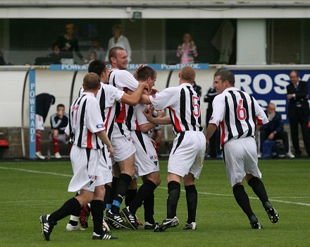 First goal celebration v Ross County