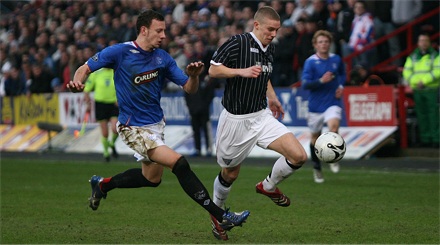 Calum Woods v Rangers, click for larger image