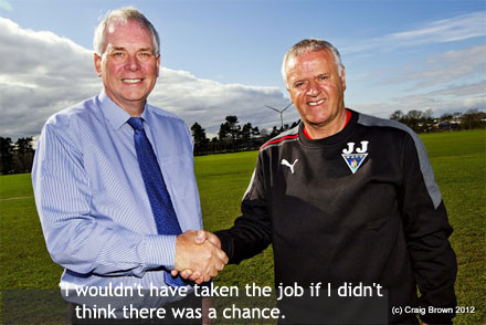 John Yorkston welcomes Jim Jefferies to Dunfermline