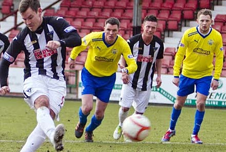 Andy Barrowman misses penalty