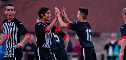 Brandon Luke celebrates his goal