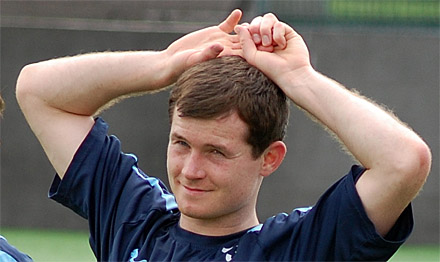 Paddy Boyle in pre season training at Dunfermline