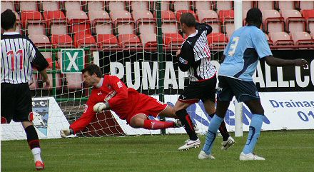 Andy Kirk scores v Coventry City