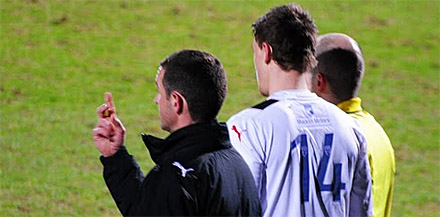 Jake Hyde comes on for Dunfermline debut