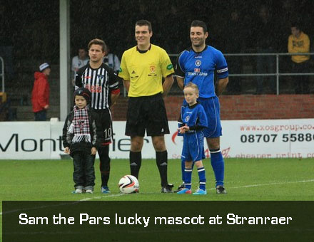 Sam mascot at Stranraer