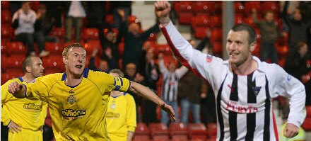 Andy Kirk scores v Morton