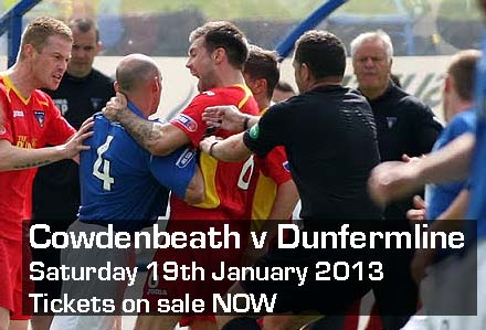 COWDENBEATH TICKETS ON SALE NOW