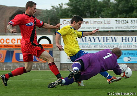 Liam Buchanan scores v East Fife