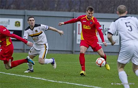 Andy Barrowman's 12th goal of the season.