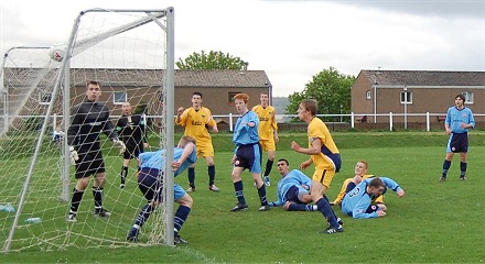 Ryan Thomson scores his first of two v Stirling Albion