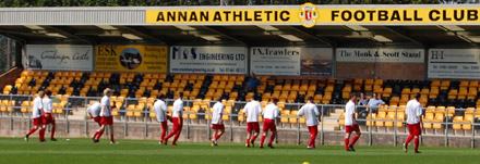 Dunfermline U19s at Galabank, Annan