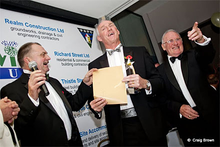 Kenny Thomson, Allan Evans and Harry Melrose